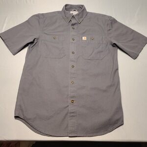 Carhartt Canvas Shirt Mens S Gravel Rugged Flex Relaxed Fit 103555 Workwear
